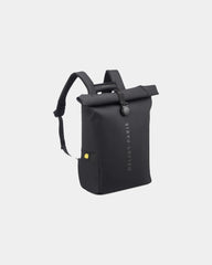 Custom recycled rolltop backpack Delsey Turenne Soft - Black