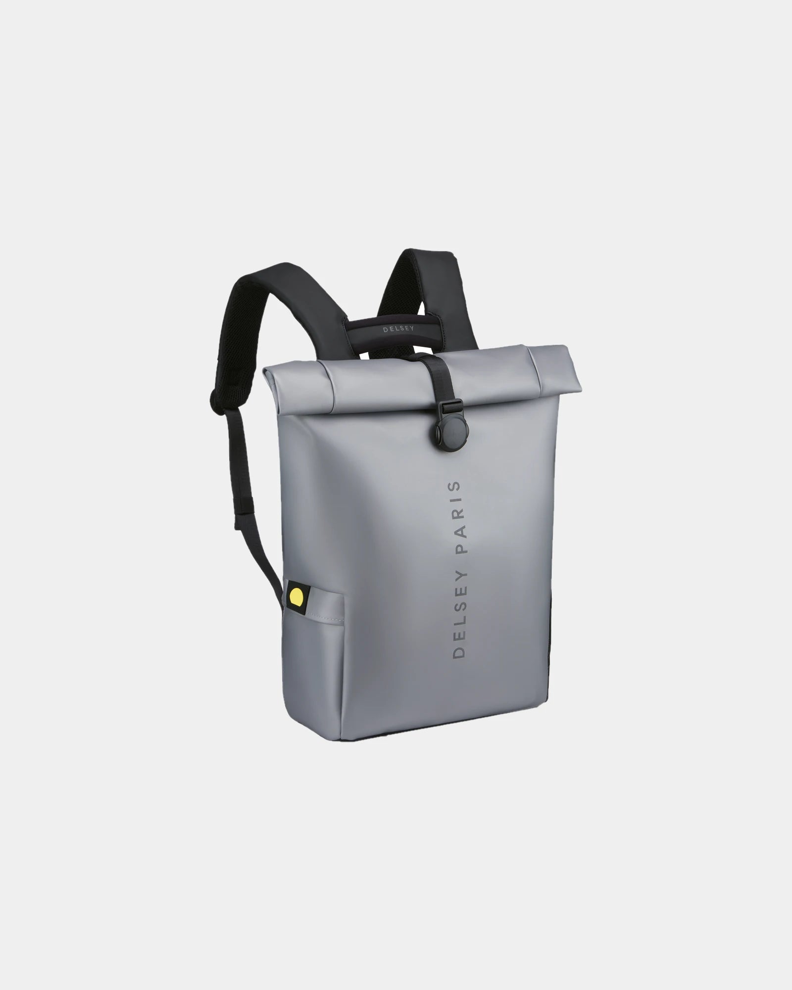 Custom recycled rolltop backpack Delsey Turenne Soft - Silver