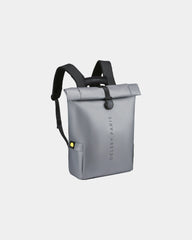 Custom recycled rolltop backpack Delsey Turenne Soft - Silver