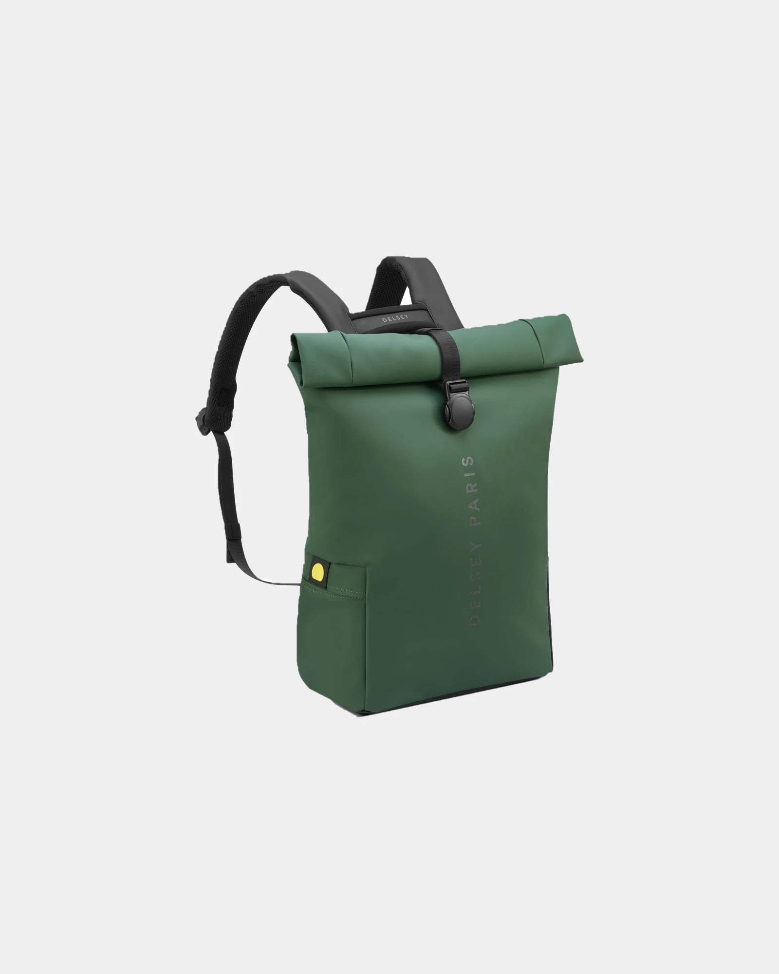 Custom recycled rolltop backpack Delsey Turenne Soft - Green