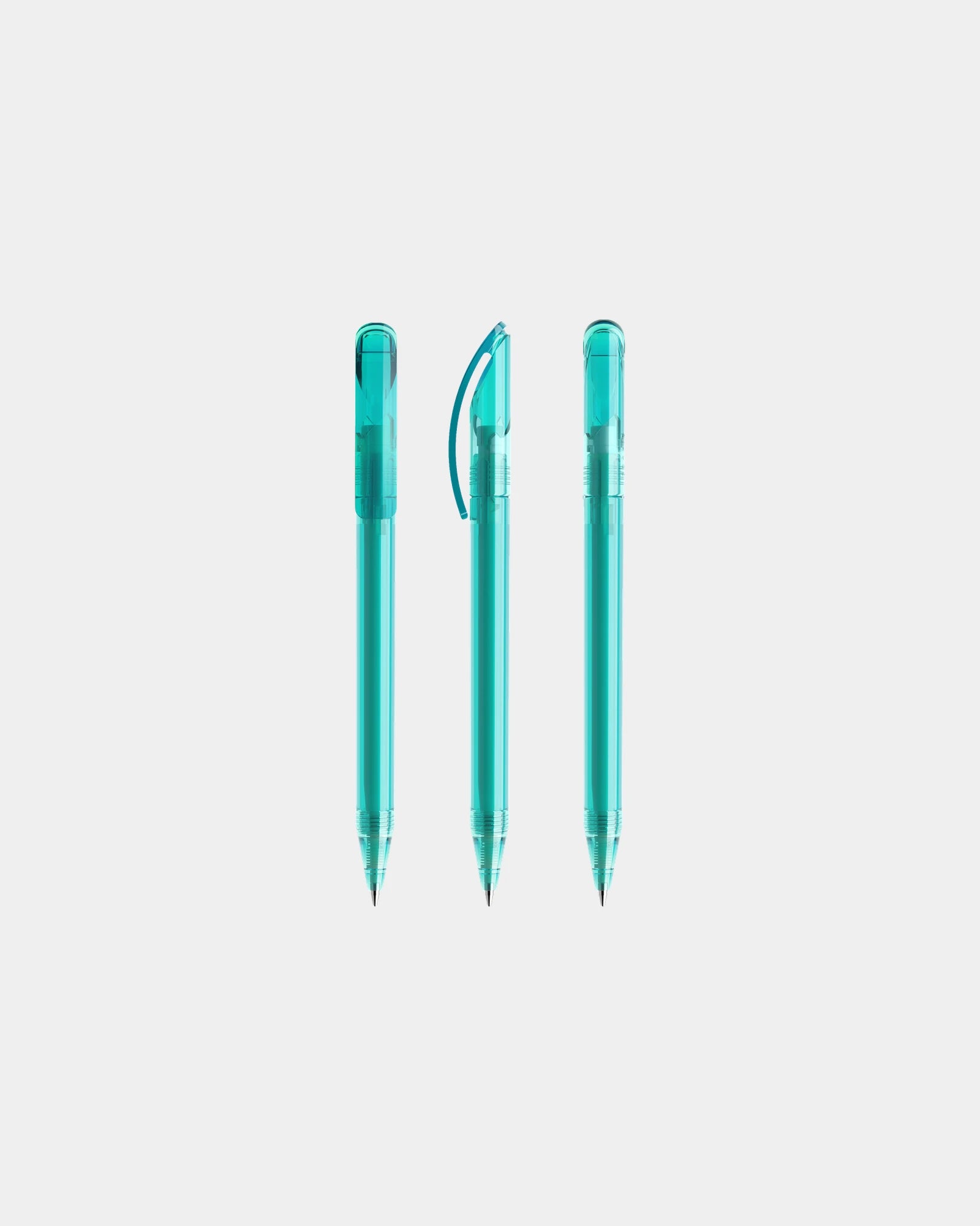 Custom eco-friendly Prodir DS3TTT transparent pen - Aqua Transparent