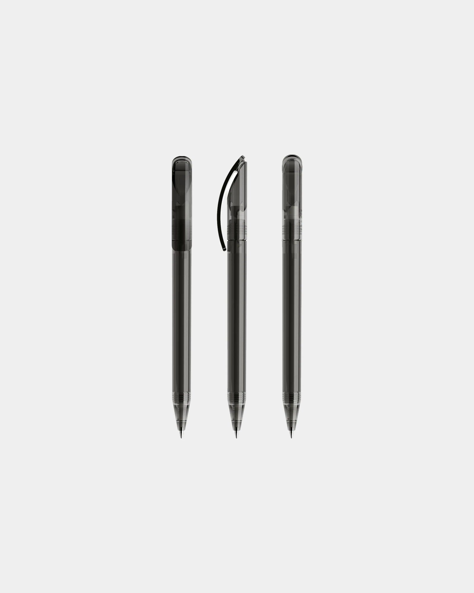 Custom eco-friendly Prodir DS3TTT transparent pen - Anthracite Transparent