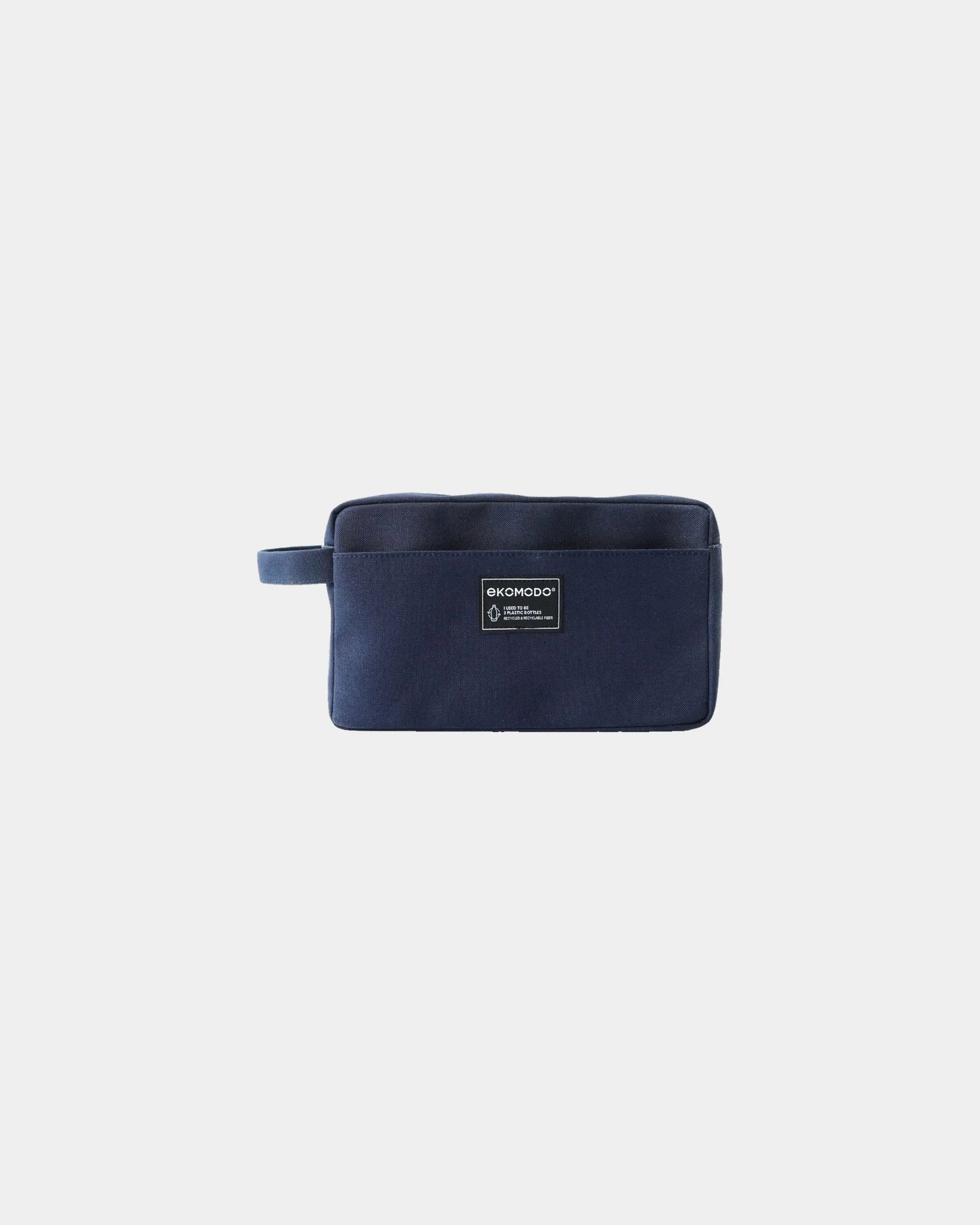 Custom recycled PET toiletry bag Ekomodo Apain - Navy