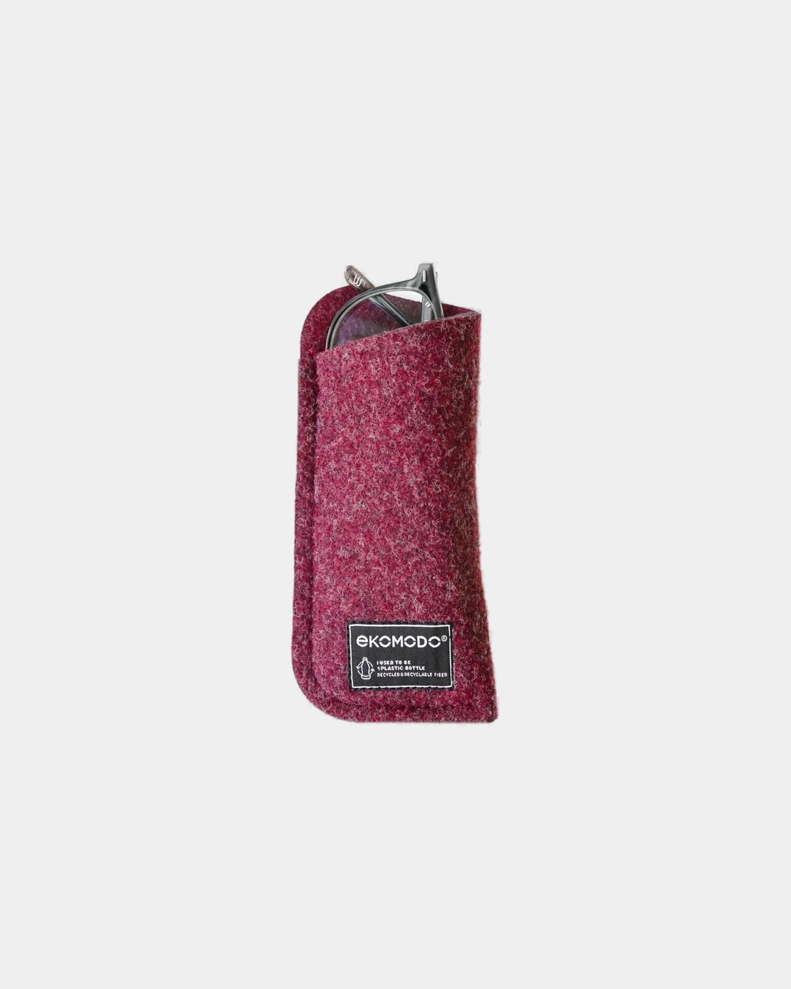 Custom recycled PET eyewear case Ekomodo Begi - Garnet
