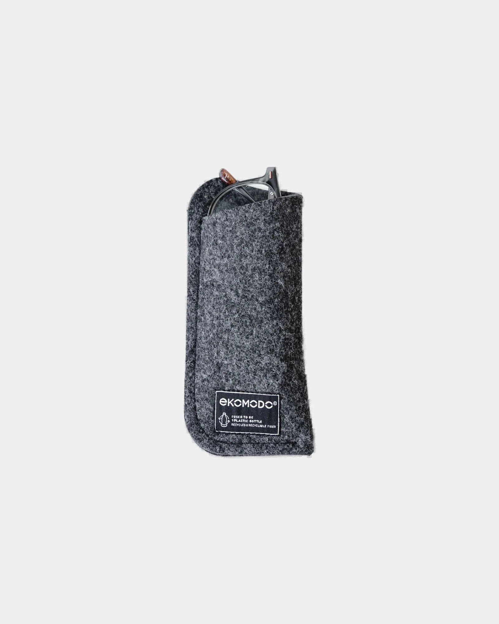 Custom recycled PET eyewear case Ekomodo Begi - Dark Grey