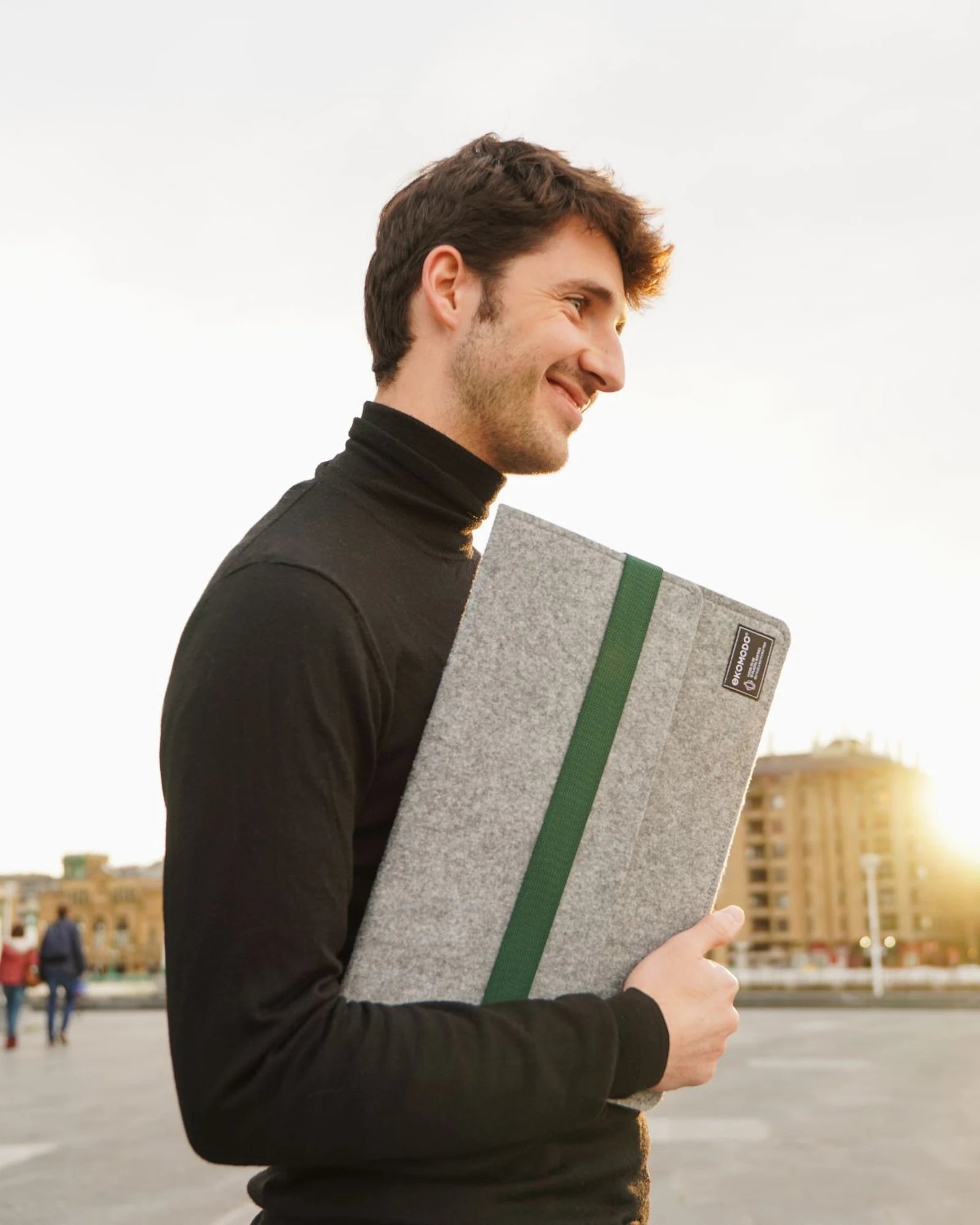 Custom recycled polyester laptop case Ekomodo Hazi