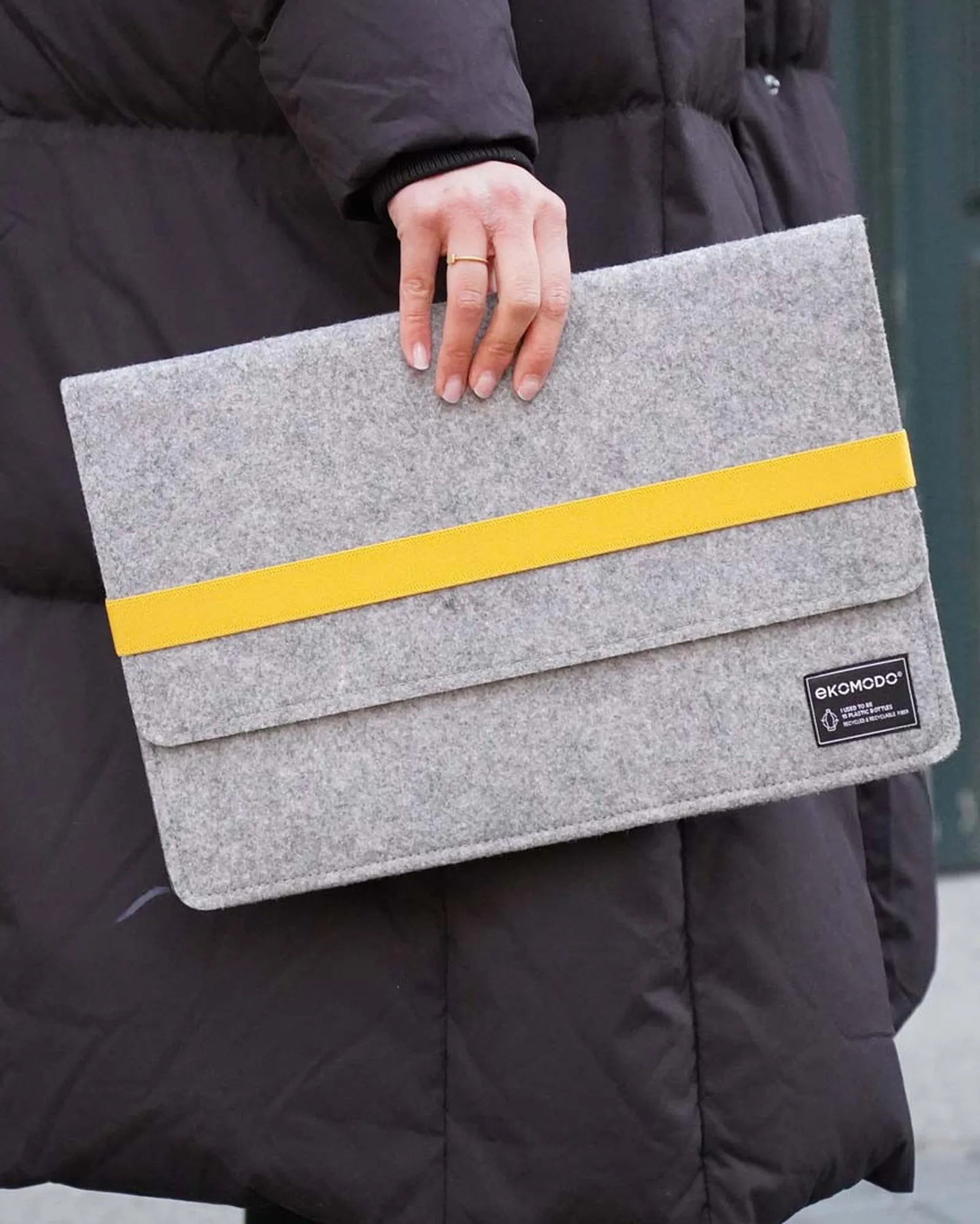 Custom recycled polyester laptop case Ekomodo Hazi