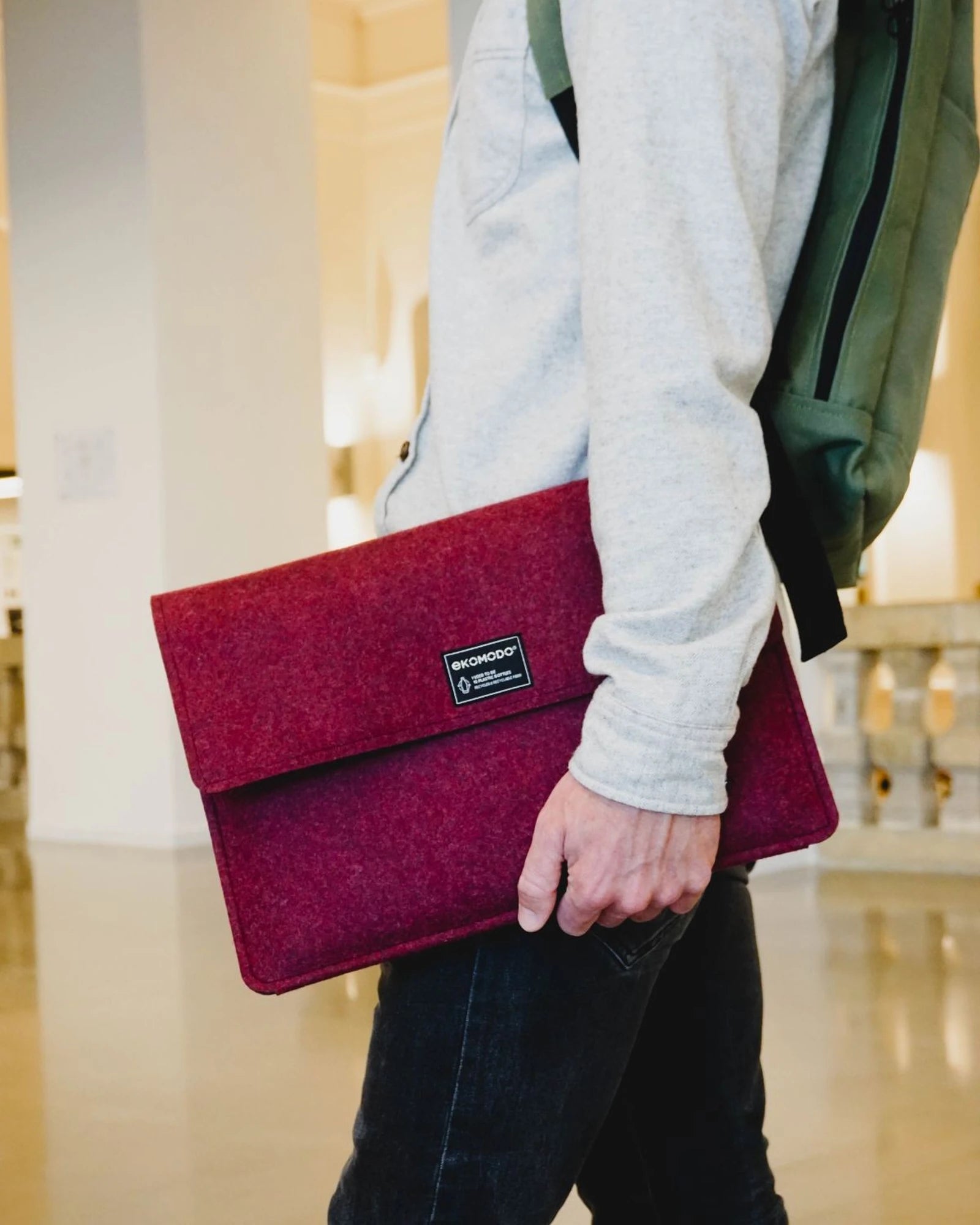 Custom recycled polyester laptop case Ekomodo Lapatx 13"