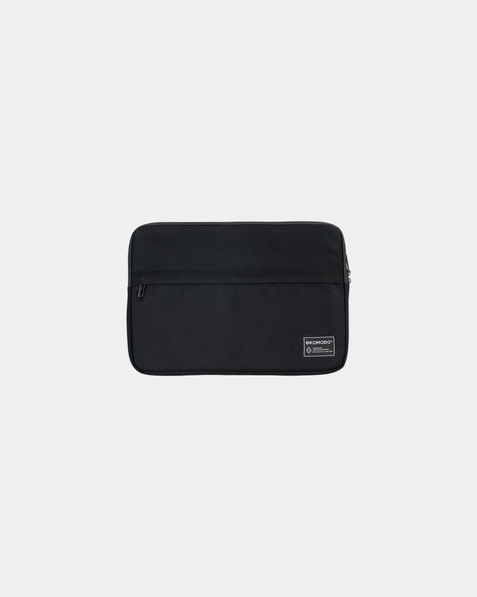 Custom recycled polyester laptop sleeve Ekomodo Lehor 13" - Black
