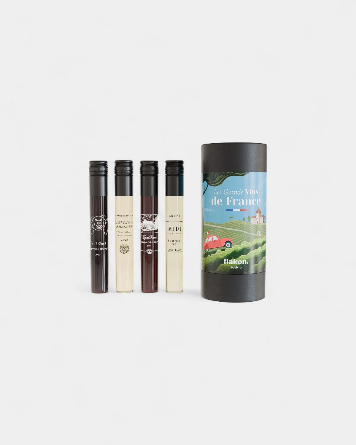 Tasting set 4 customizable wine bottles