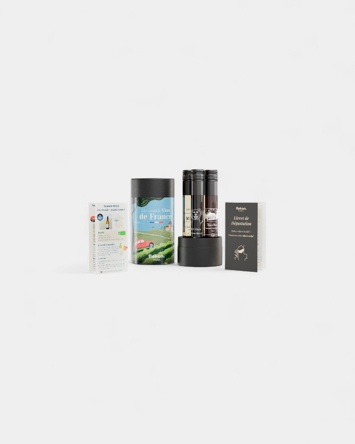Tasting set 4 customizable wine bottles