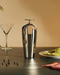 Custom stainless steel shaker Alessi The Tending Box