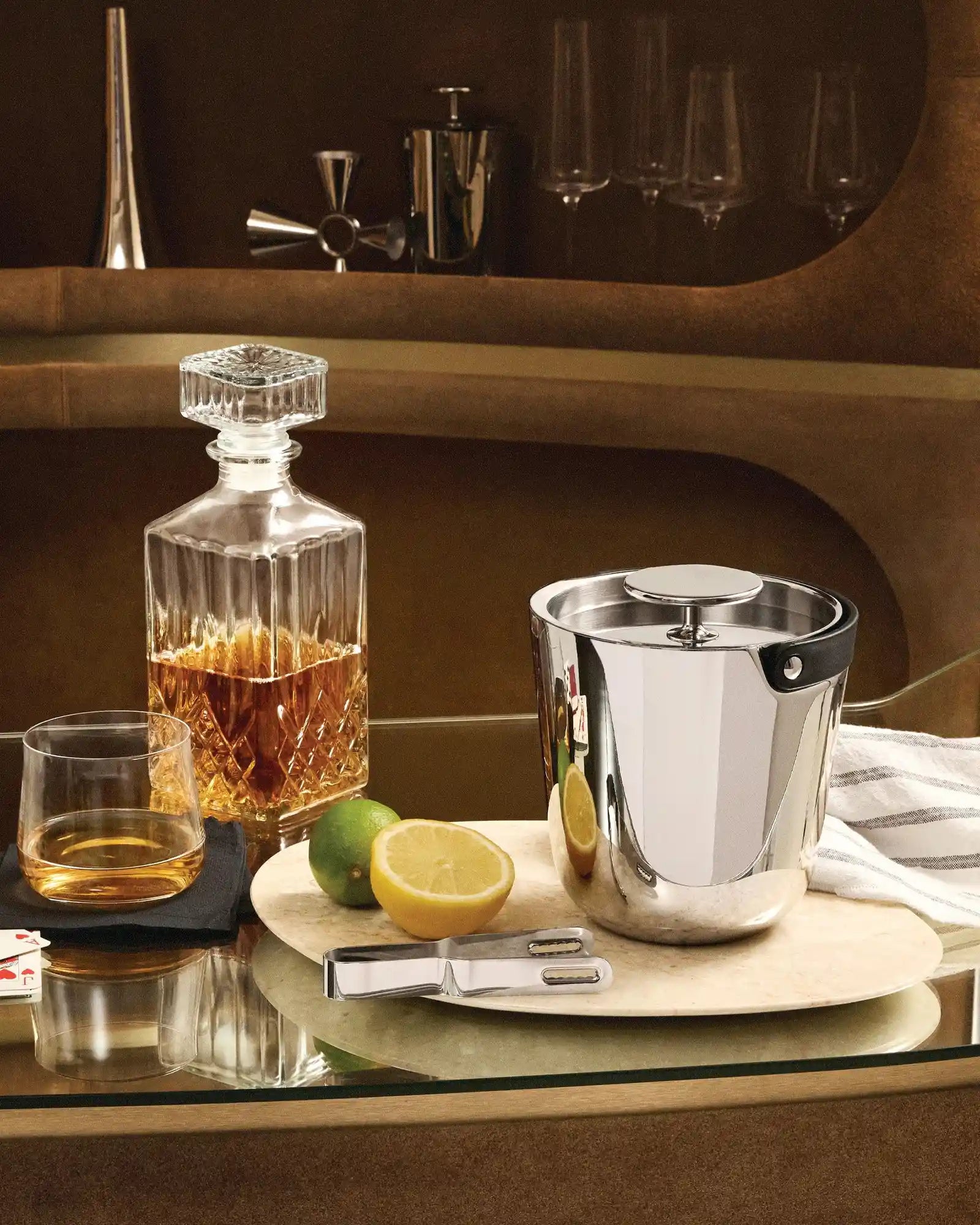 Custom insulated stainless steel ice bucket Alessi