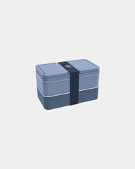 Custom recycled lunchbox Goodjour with handles - Navy-Sky Blue