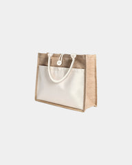 Custom jute bag recycled cotton Goodjour - Ecru