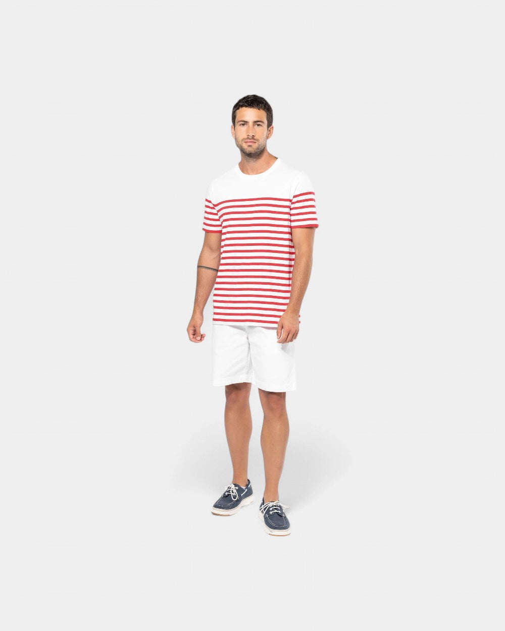 Men's Round Neck Striped T-Shirt to Personalize