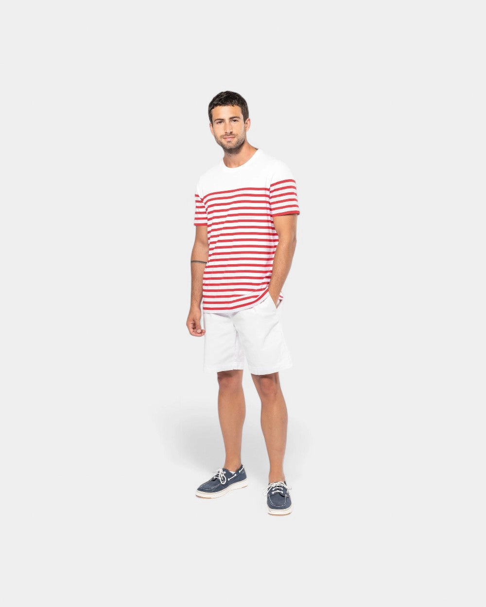 Men's Round Neck Striped T-Shirt to Personalize