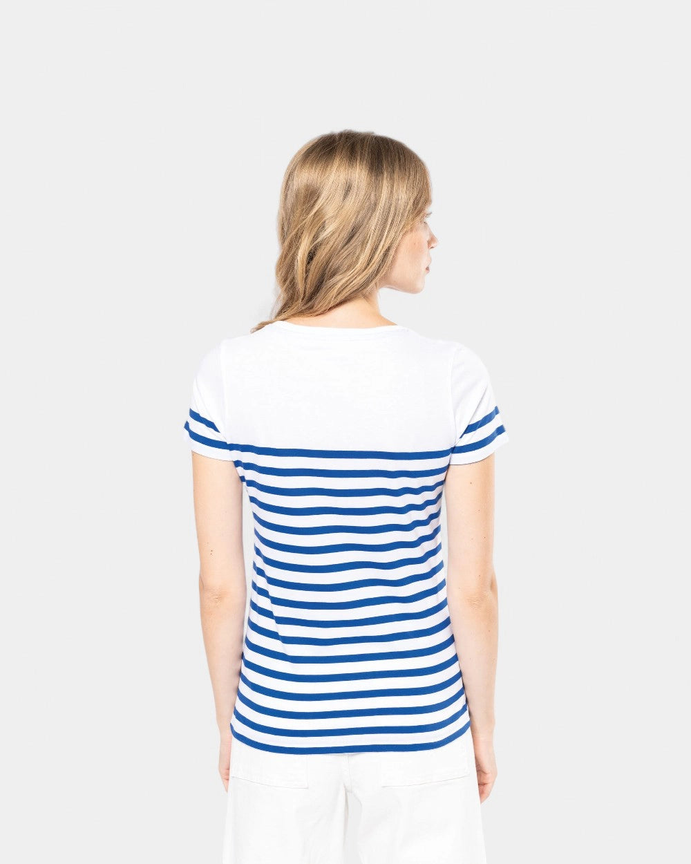 Women's Round Neck Striped T-Shirt to Personalize