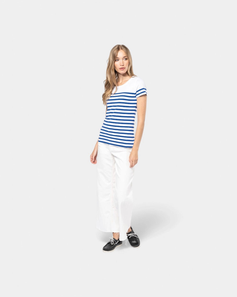 Women's Round Neck Striped T-Shirt to Personalize