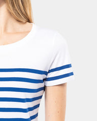 Women's Round Neck Striped T-Shirt to Personalize