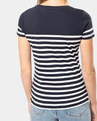 Women's Round Neck Striped T-Shirt to Personalize