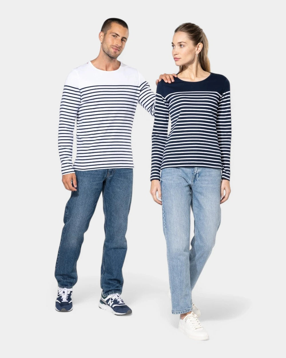 Long Sleeve Striped Shirt for Women to Personalize