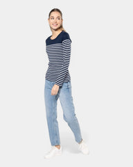 Long Sleeve Striped Shirt for Women to Personalize