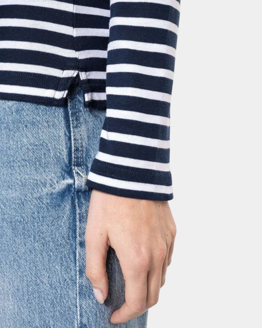 Long Sleeve Striped Shirt for Women to Personalize