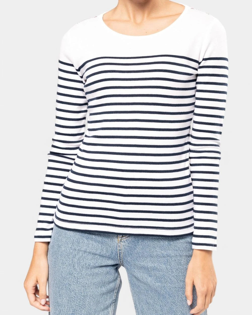 Long Sleeve Striped Shirt for Women to Personalize