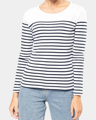 Long Sleeve Striped Shirt for Women to Personalize