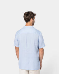 Customizable Linen Bowling Collar Shirt for Men