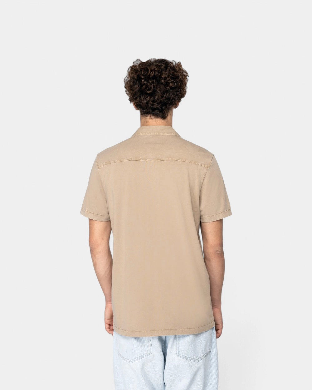 Washed Short Sleeve Shirt for Men to Personalize