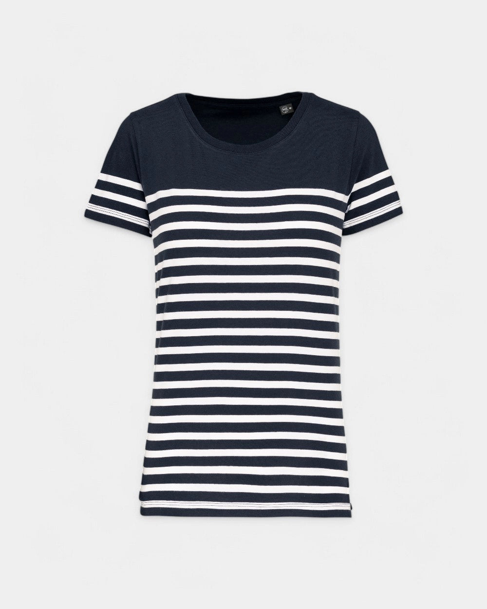 Women's Round Neck Striped T-Shirt to Personalize