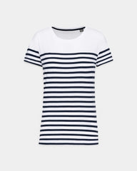 Women's Round Neck Striped T-Shirt to Personalize