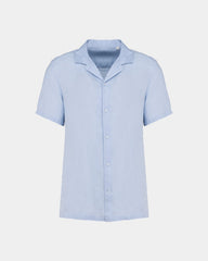 Customizable Linen Bowling Collar Shirt for Men