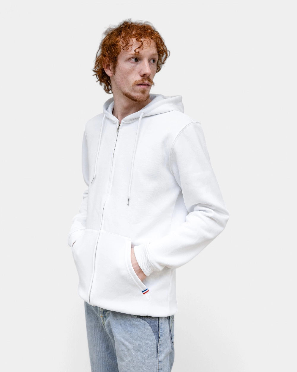 Men's Zipped Hoodie Made in France to Customize