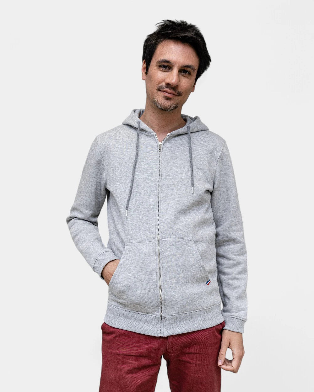 Men's Zipped Hoodie Made in France to Customize