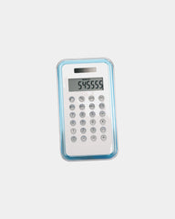 Promotional dual 8-digit calculator PS - Transparent Blue