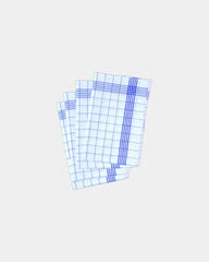 Torchon lin/coton 60x80 cm avec crochet à personnaliser - Blue