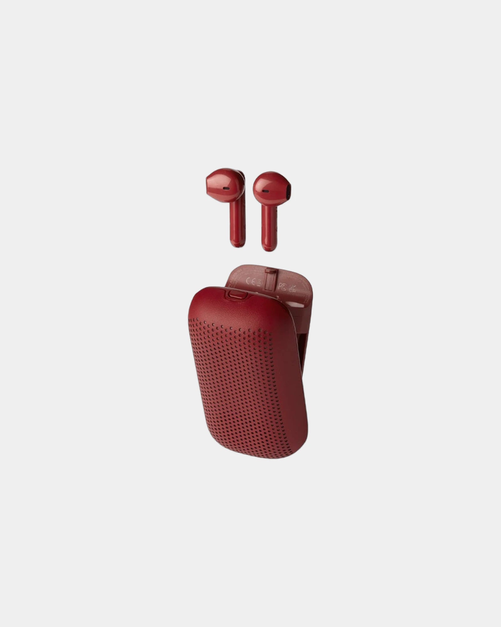 Custom Bluetooth speakerbuds Lexon SPEAKERBUDS - Red