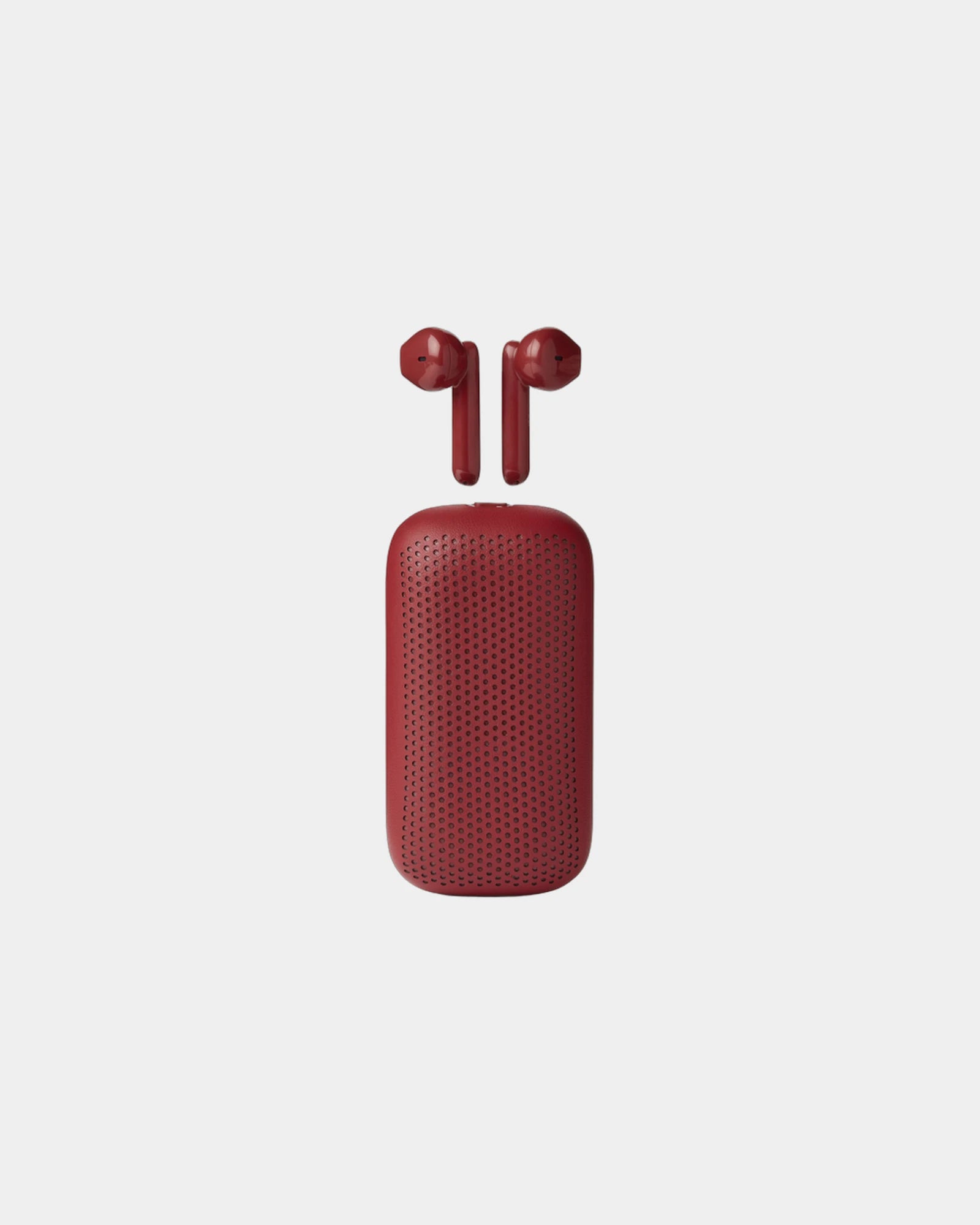 Custom Bluetooth speakerbuds Lexon SPEAKERBUDS - Red