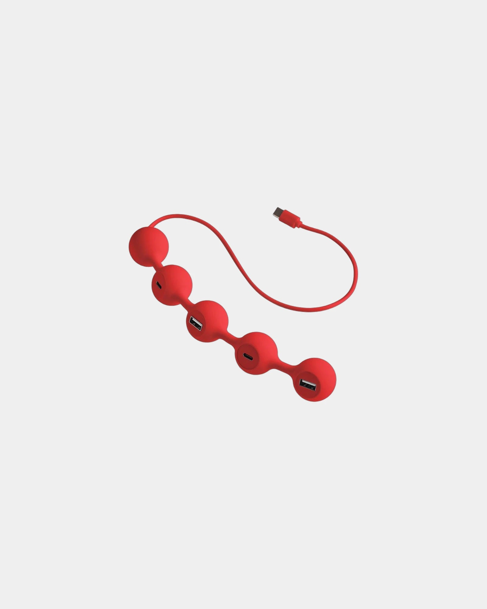 Custom USB-C hub Lexon Peas Hub-C - Dark Red