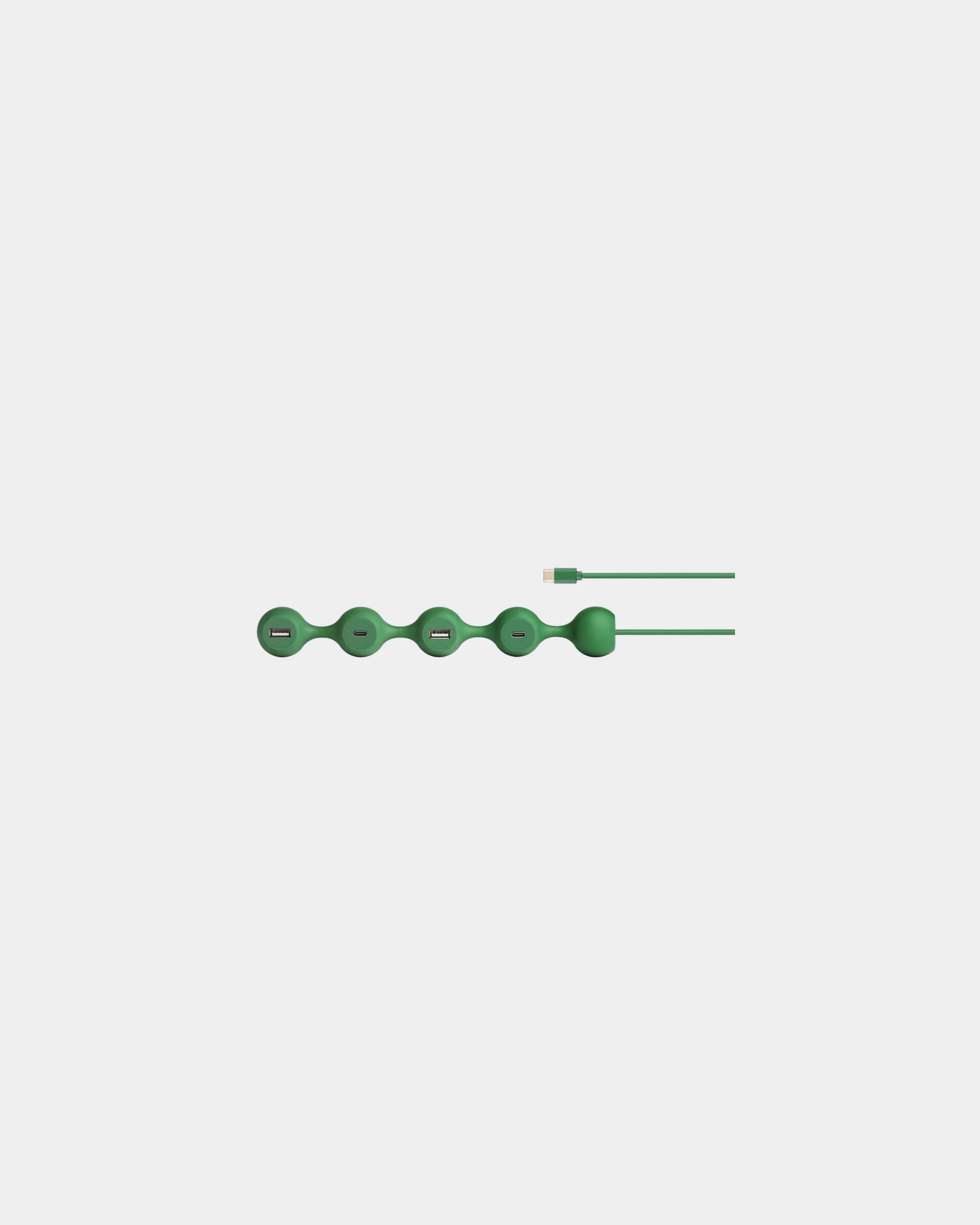 Custom silicone Peas Hub-C USB-C hub Lexon - Dark Green