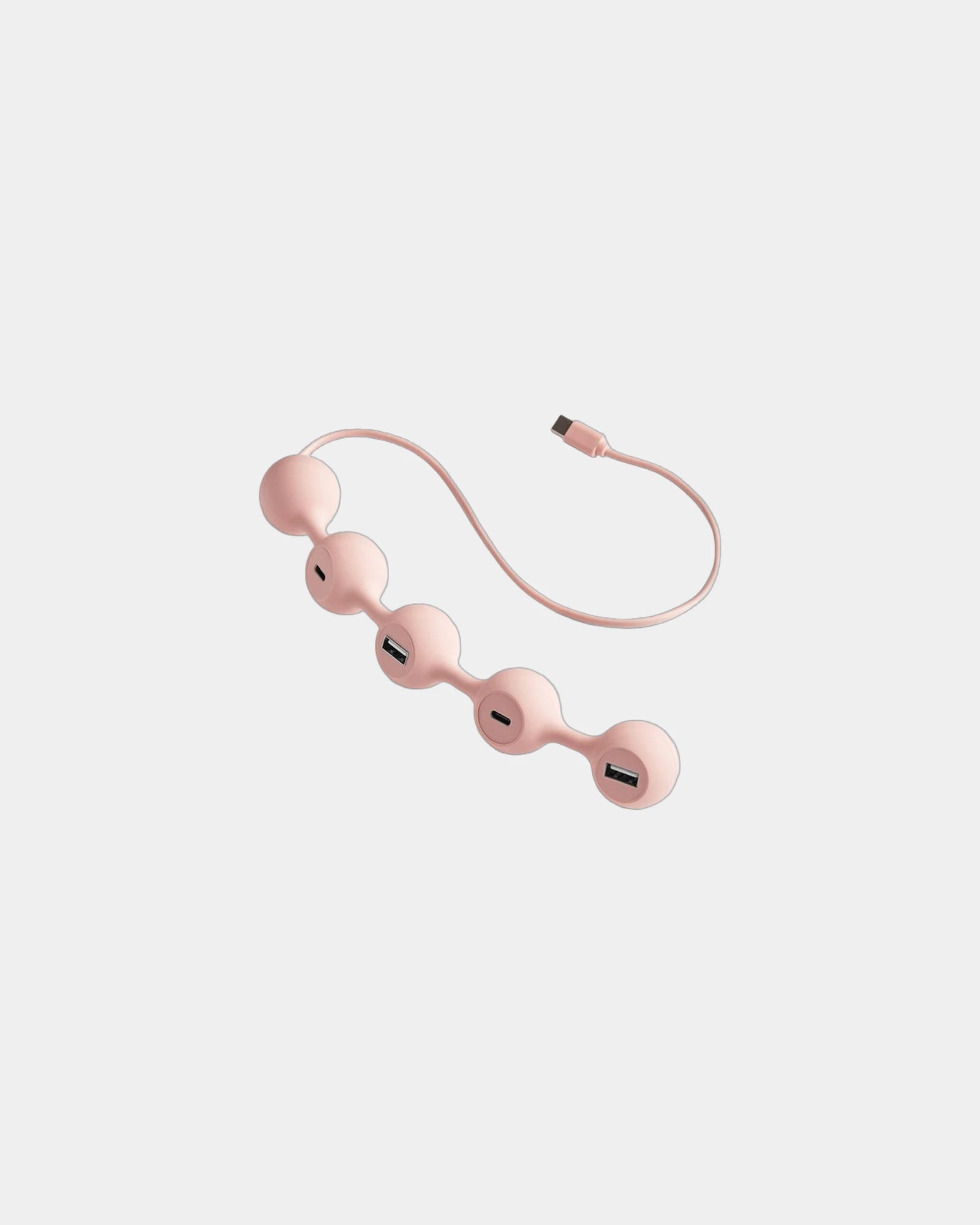 Custom USB-C hub Lexon Peas Hub-C - Light Pink