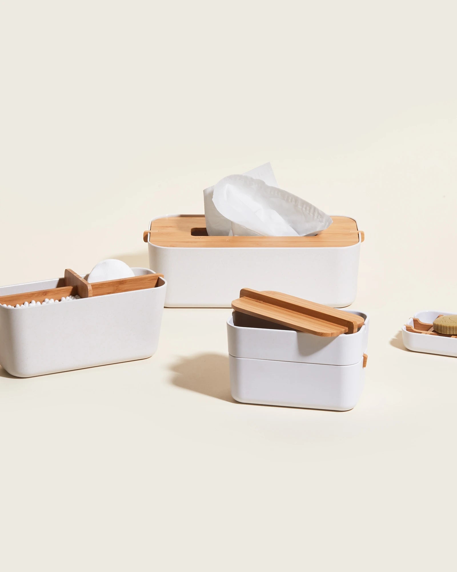 Custom bamboo Zen tissue box Lexon - 4