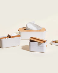 Custom bamboo Zen tissue box Lexon - 4