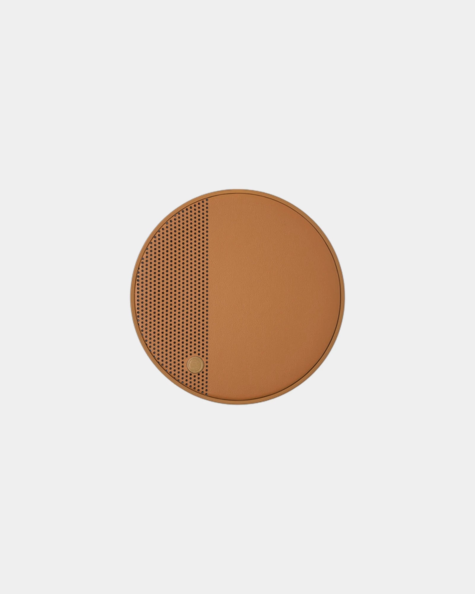 Custom wireless charging speaker Lexon Oslo Energy+ - Synthetic Leather Brown/Gold