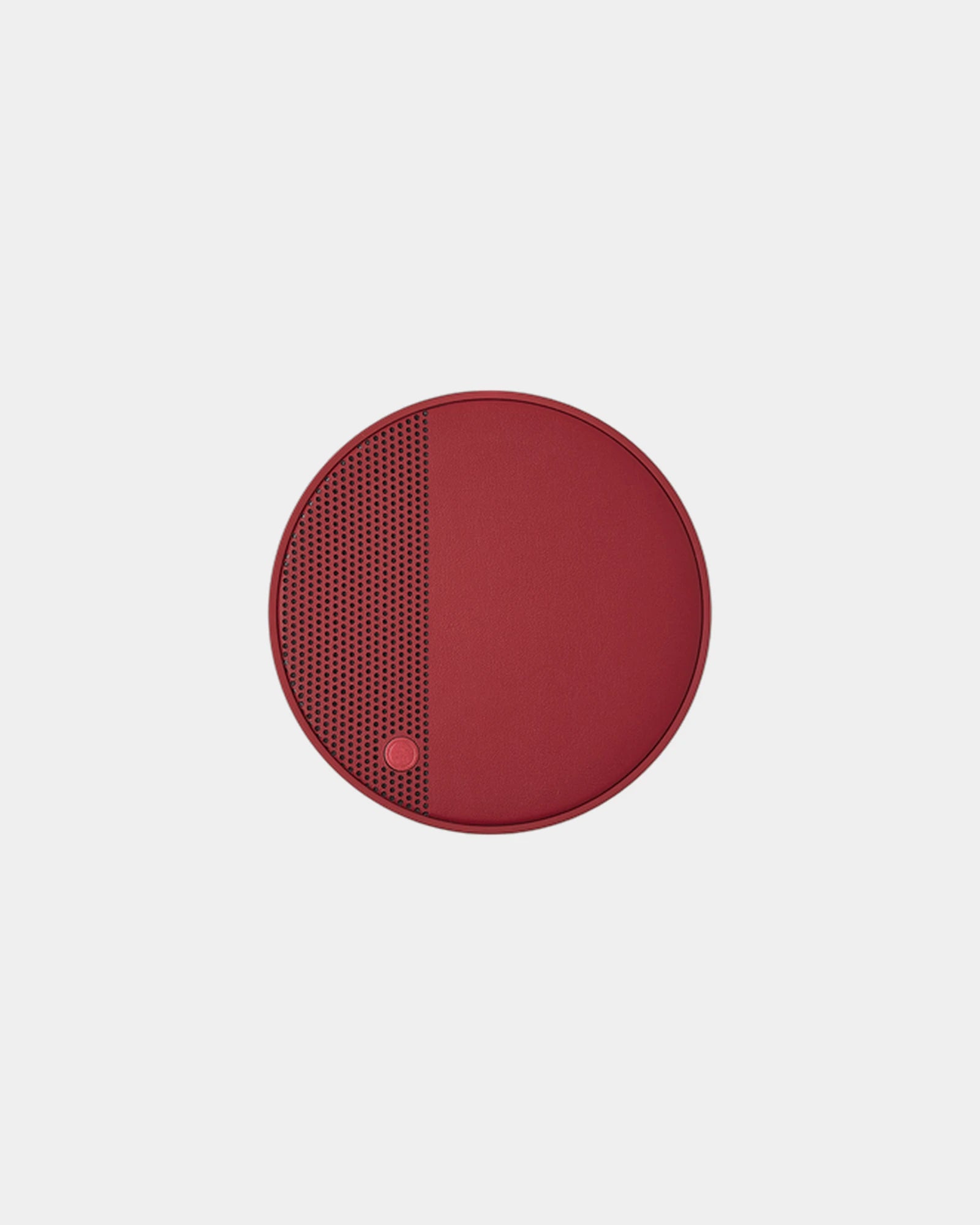Custom wireless charging speaker Lexon Oslo Energy+ - Synthetic Leather Red/Red