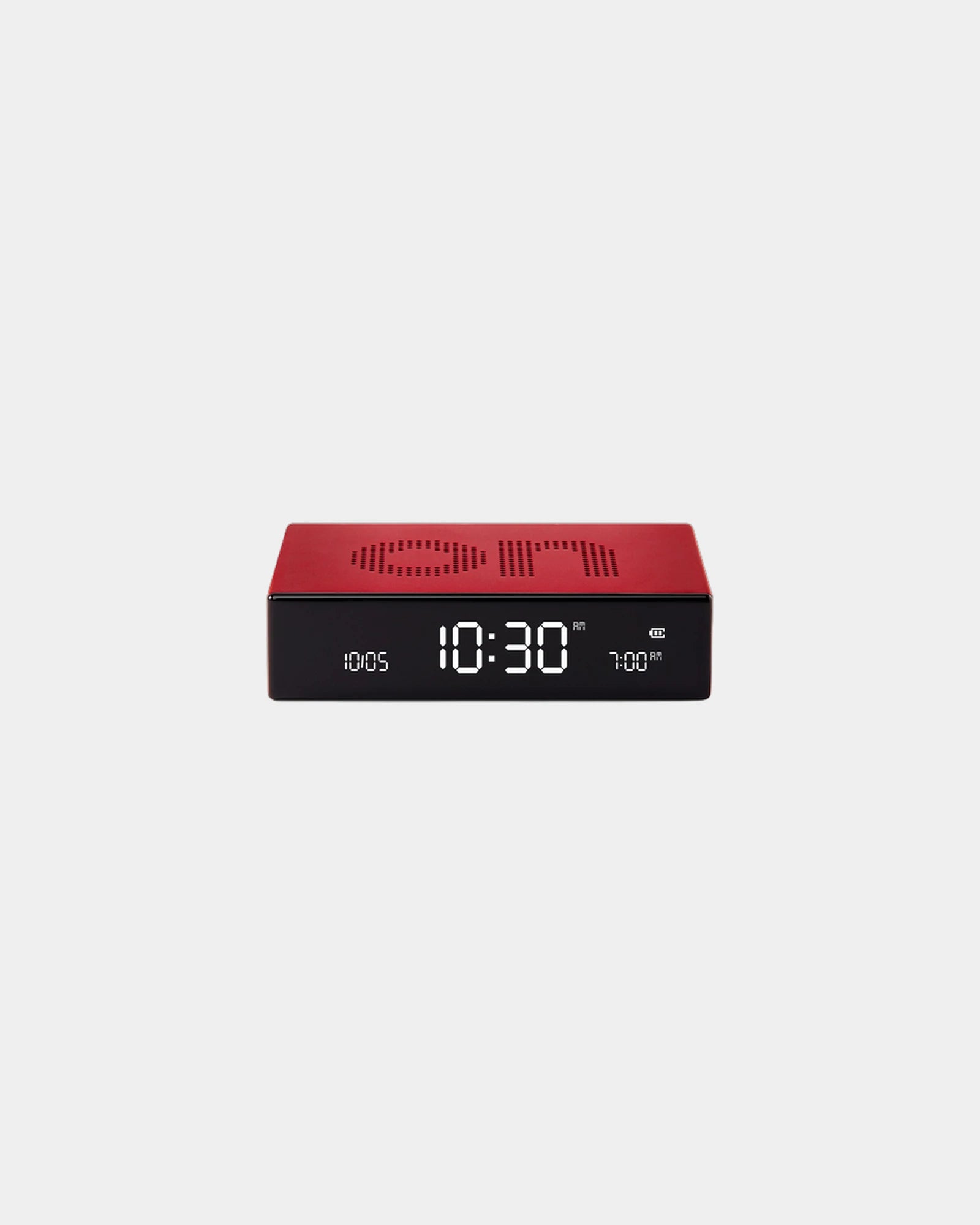 Custom aluminum clock Lexon Flip Premium - Red