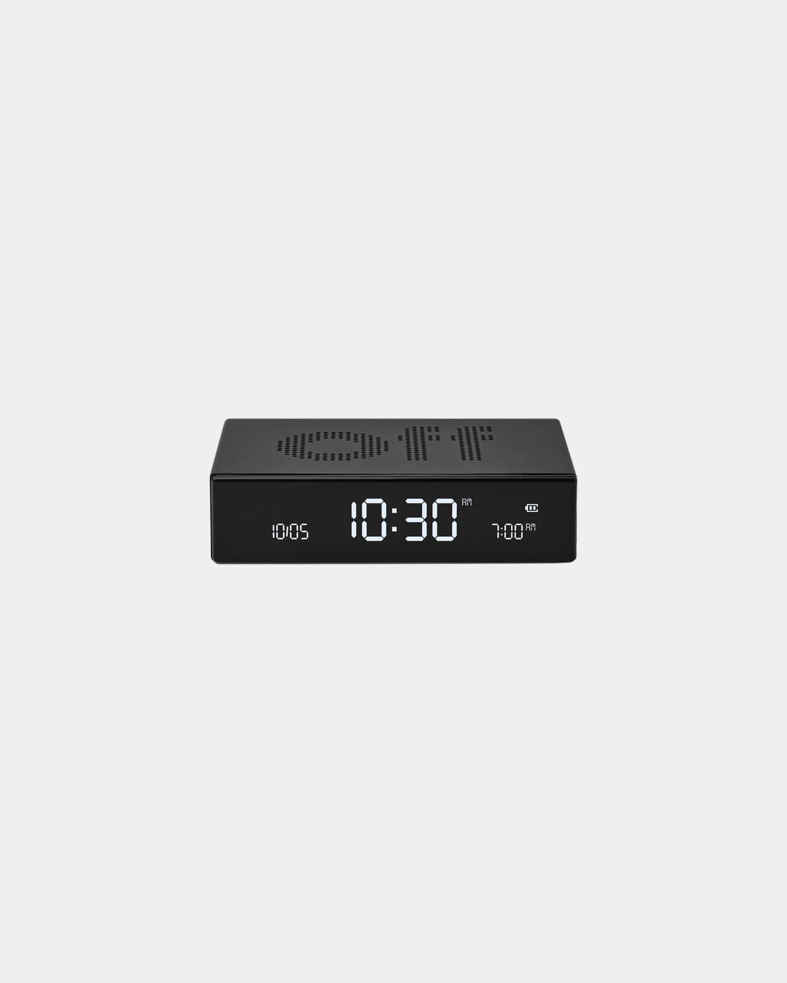 Custom aluminum clock Lexon Flip Premium - Black